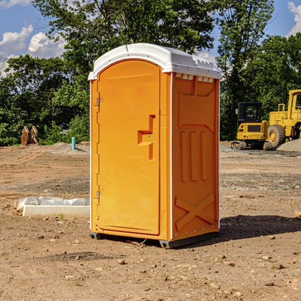 can i customize the exterior of the porta potties with my event logo or branding in Hughes County OK